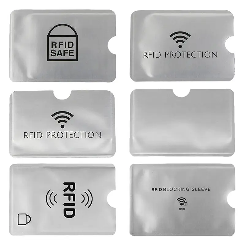 

RFID Blocking Reader Lock Bank Credit Card Protector Shielding Bag Sleeve Holder For Anti-theft Protection Safty Pack