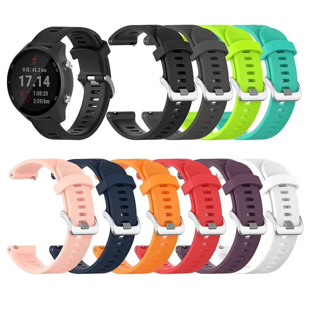 

Replacement Soft Silicone Wrist Strap Watch Band for Garmin Forerunner 245M/245