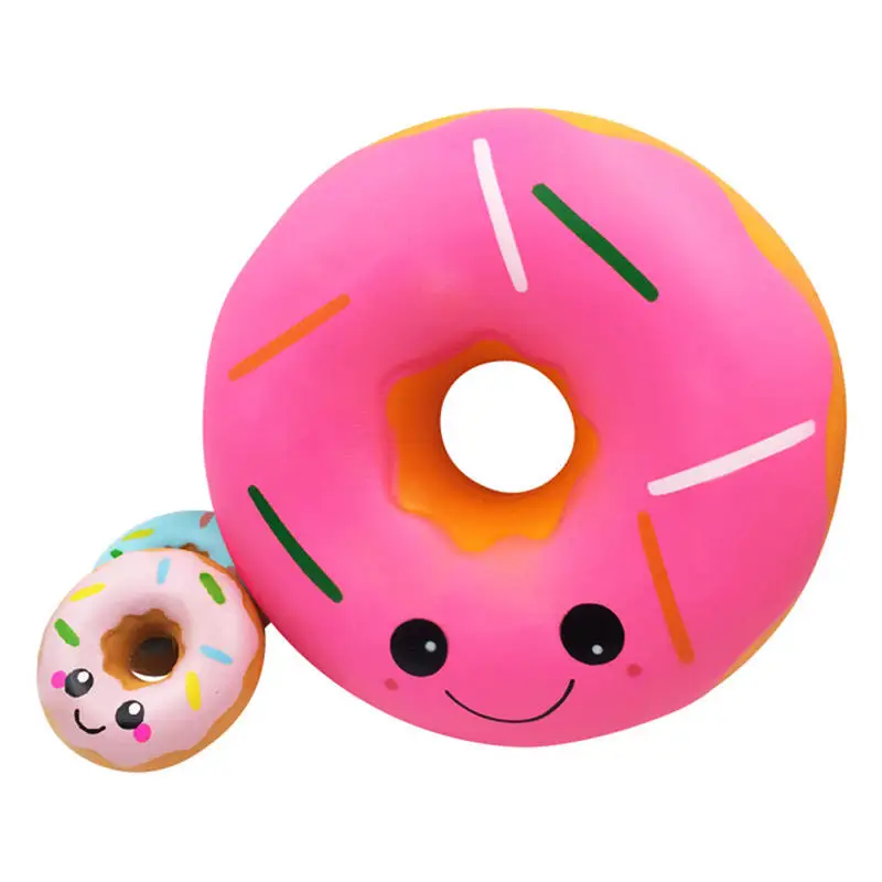 Smile Doughnut Big Jumbo Squishy огромный Squishes медленно поднимающиеся игрушки мягкий PU Squish Моделирование еда облегчение антистресс подарки для детей