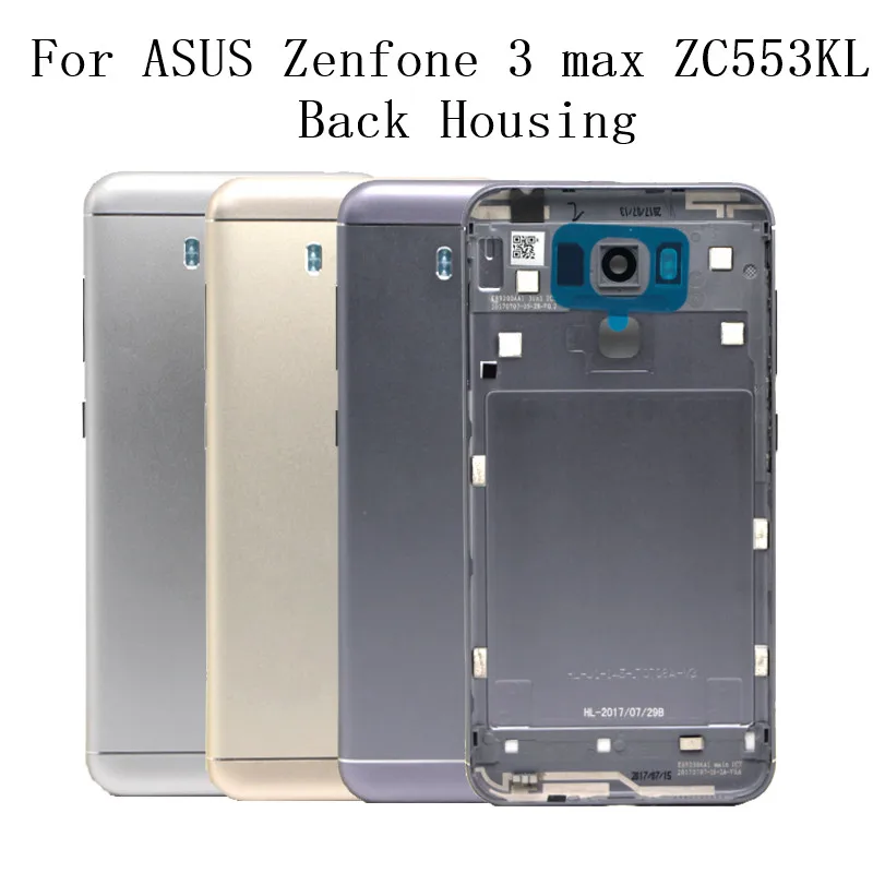 

New Battery Door Back Cover Housing Case For ASUS Zenfone 3 max ZC553KL With Camera Lens+Power Volume Buttons