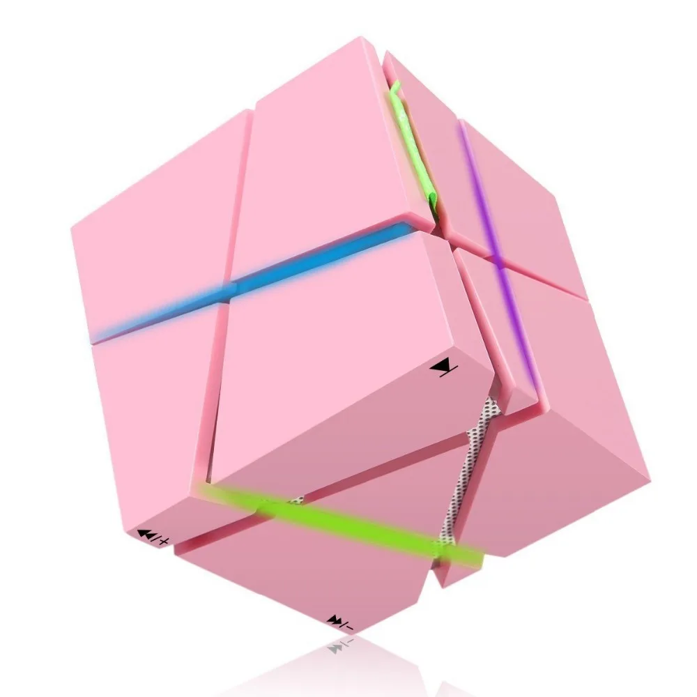 Queenview Портативный HIFI Bluetooth динамик светодиодный Cube Altavoz стерео s Super Bass Caixa de Som