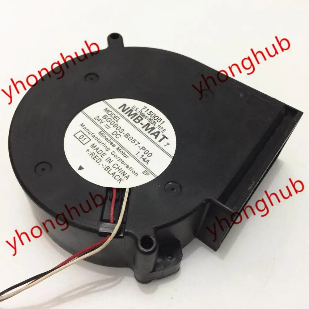 

NMB-MAT BG0903-B057-P00 01 DC 24V 1.14A 3-wire 97x97x33mm Server Cooling Fan