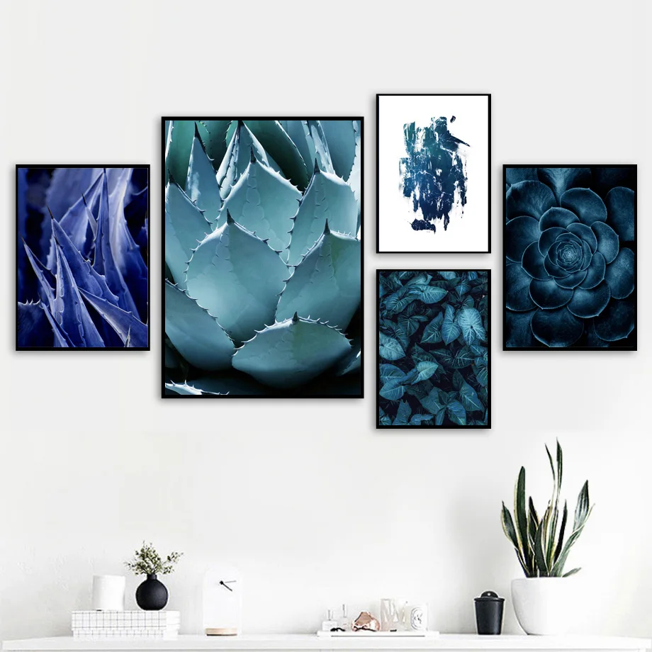 

Succulent Plants Agave Leaf Lotus Wall Art Canvas Painting Nordic Posters And Prints Wall Pictures For Living Room Bedroom Decor