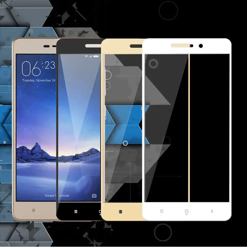 

For Xiaomi Redmi 3S 5.0" Screen Protector Glass Xiaomi Redmi 3S Full Cover Flim Redmi 3S Tempered Glass