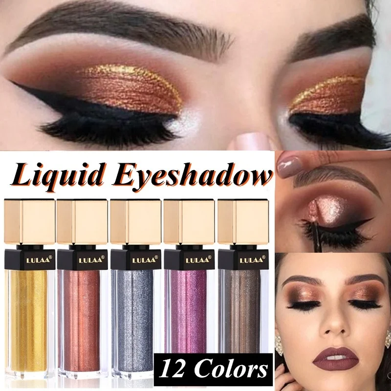 

LULAA 1PC Liquid Diamond Shimmer Eyeshadow Glitter Pigments Metallic Liquid Eyeshadow Eyes Makeup Sparkling Eyeliner