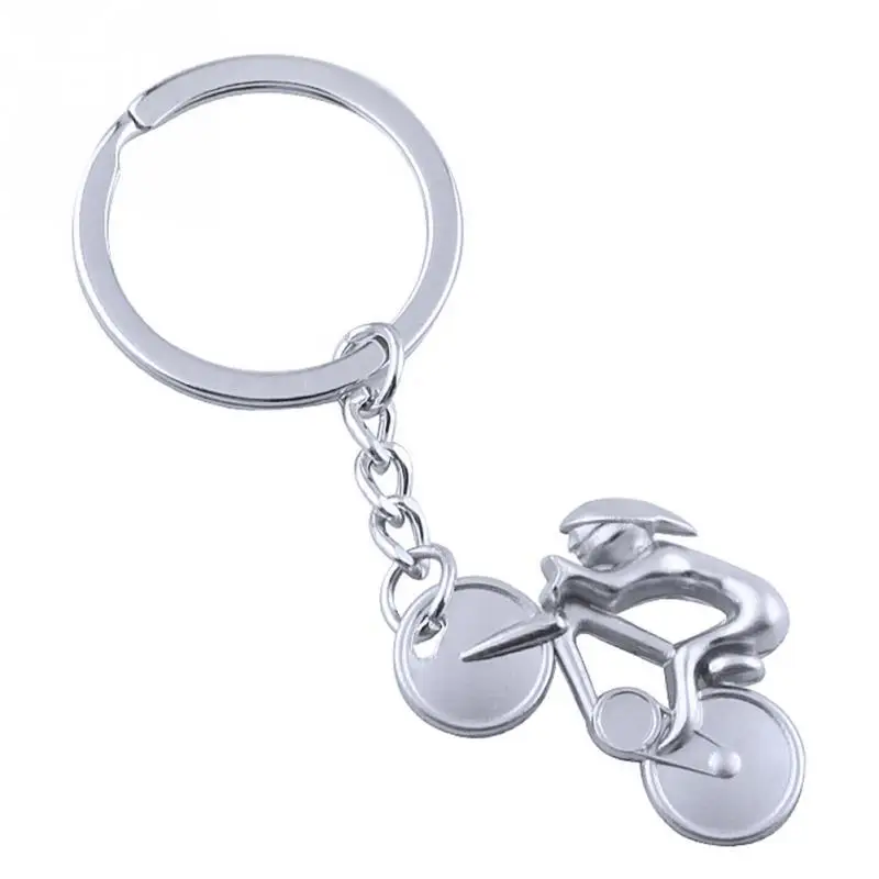 

Silver Metal Bicycle Bike Cycling Riding Keychain The Key Chain Mini Key Chain Bicycle Shape Small Pendant