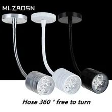 Светодиодный шланговый светильник 360 градусов 3w5w ватт длинная рука сгибающаяся брошь универсальная голова ТВ фон для монтажа на стенах или потолке настенное освещение