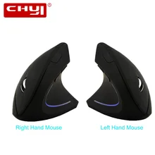 CHYI Ergonomic Vertical Mouse Wireless Right/Left Hand Computer Gaming Mice 5D USB Optical Mouse Gamer Mause For Laptop PC Game delux m618 plus rgb blue usb wired vertical mouse ergonomic optical gaming mouse wireless computer mice for pc gamer laptop