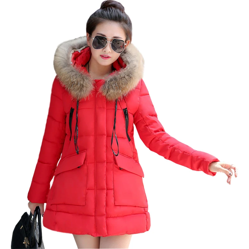 New 2016 Winter jacket Women Korean long large pocket