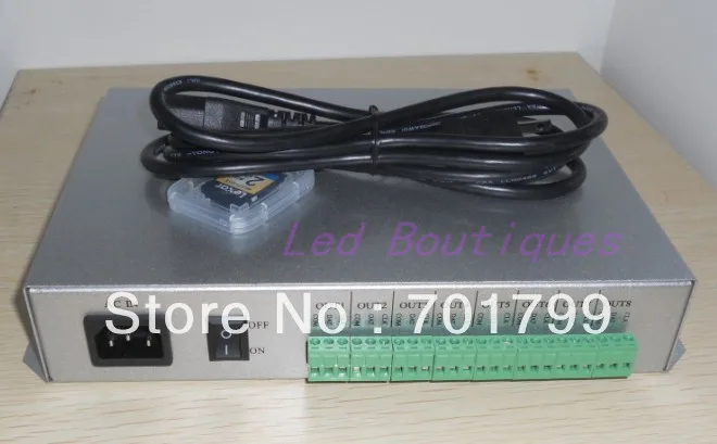 

T-300K T300K SD Card online via PC RGB Full color led pixel module controller 8ports 8192 pixels ws2811 ws2801 ws2812b led strip