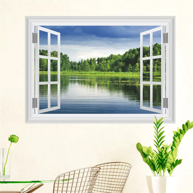 Téléchargement gratuit Images Hiver Foret Nature Arbres Paysage 3d Art Mural Stickers Papier dernière salutations