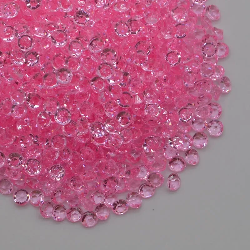 Свадебные украшения 1000 шт 4,5 мм кристалл конфетти день рождения, вечеринки, Разбрасыватели конфетти для стола, прозрачные кристаллы, центральный элемент, вечерние принадлежности - Цвет: pink