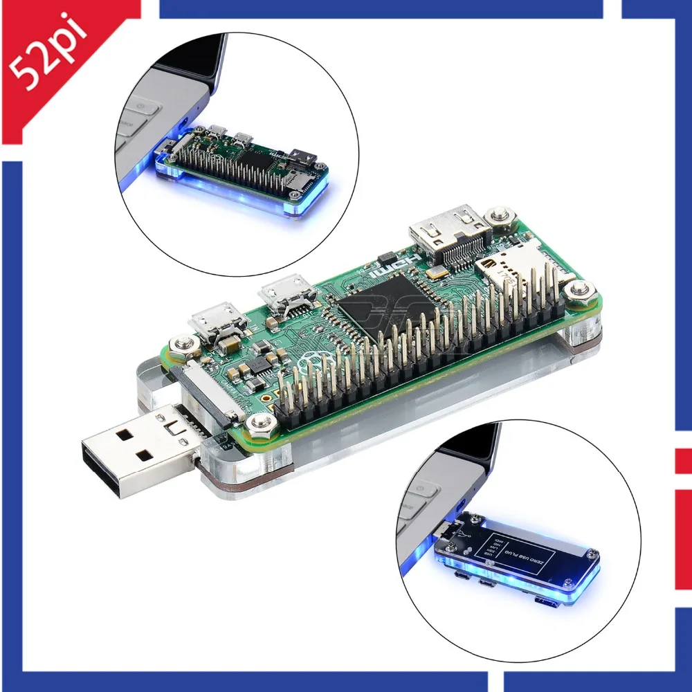 52Pi оригинальный USB ключ расширения Breakout модуль комплект для Raspberry Pi Zero/Zero W не