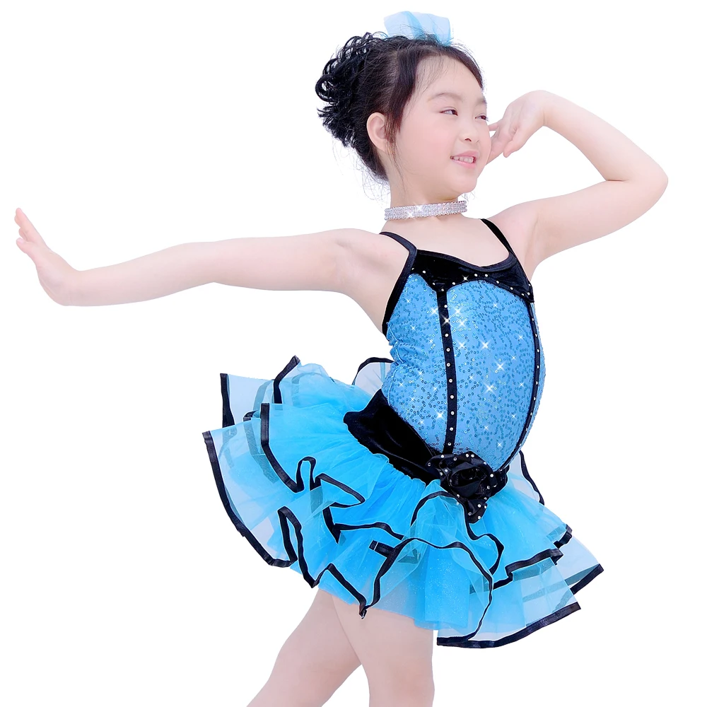 MiDee Girls Leotard Camisole Ballet Tutu Child Spanish Dance Costumes