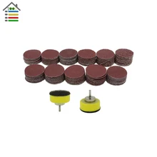 112PC 25mm 1 INCH 40 600 Mix Grit Sanding Disc 3mm Shank Grinder Polish Pad Plate