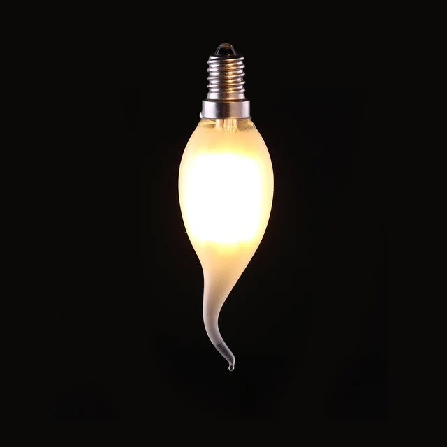 4w 6w Retro Led Filament Bulb C35t Frosted Flame Tip E12 E14 Base 4w 6w Retro Led Filament Bulb C35t Frosted Flame Tip E12 E14 Base