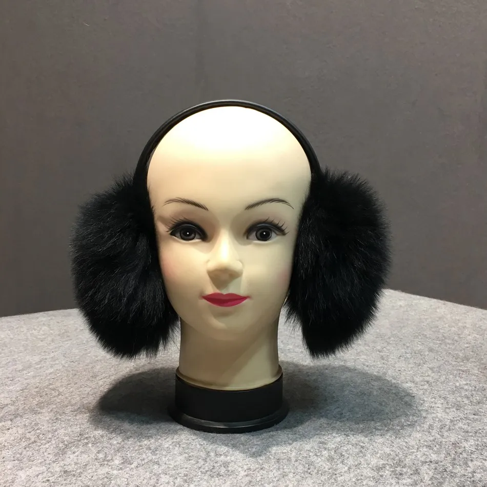 natural fox fur winter earmuffs  (16)