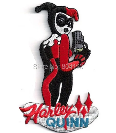 

4.3" Batman HARLEY QUINN Figure Logo Uniform Logo Animated Movie TV Series Costume Embroidered Emblem applique iron on patch