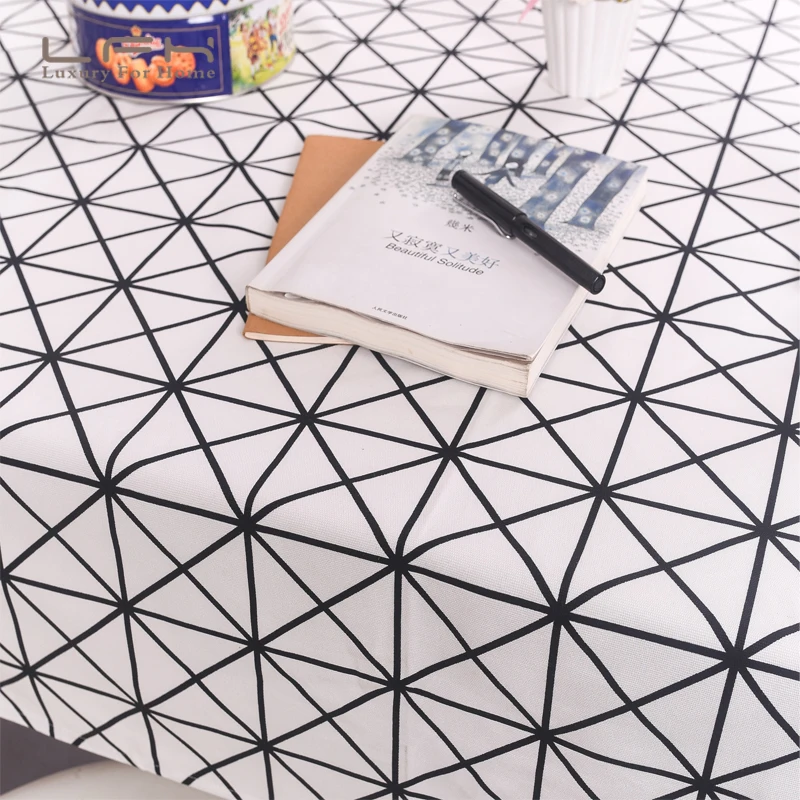 Aliexpress.com : Buy LFH Tablecloth Black And White Geometric Wallpaper