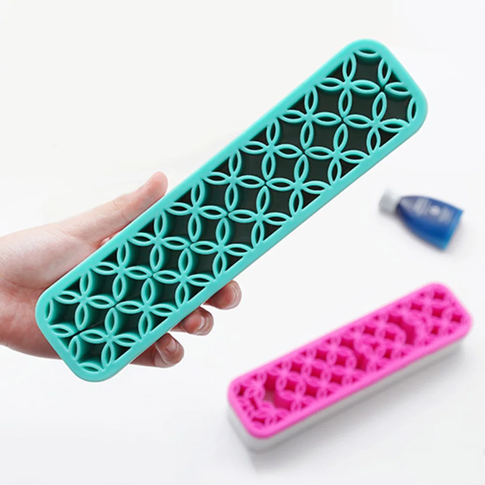

Silicone Makeup Brush Holder Organizer Facial Make Up Brush Drying Rack Flower Shape Brushes Display Shelf Beauty Cosmetics