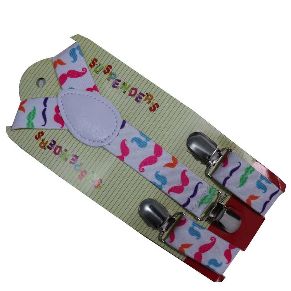 New Cute Boys Toddler Black White Moustache Suspenders Braces for Children Kids