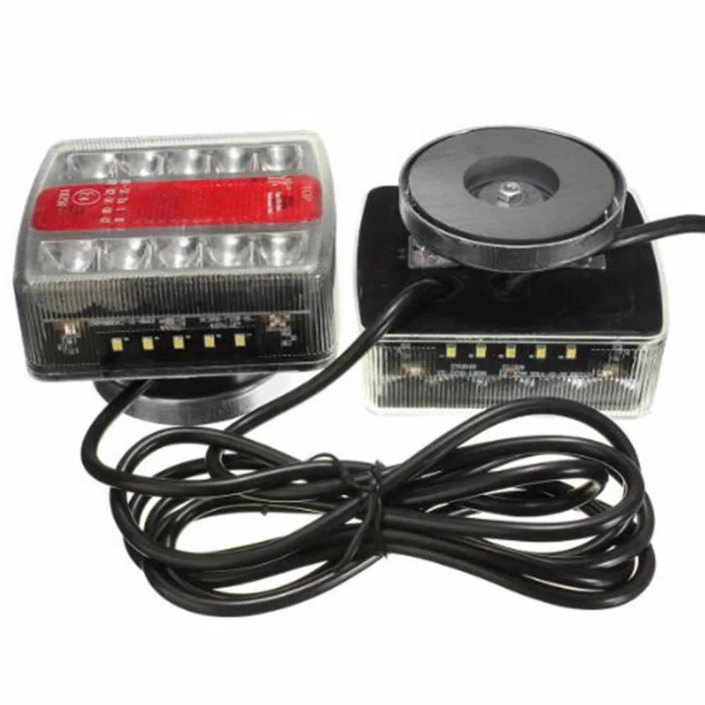 

Original One Pair of 12V Waterproof & Submersible Left & Right LED Trailer Lights Energy Efficient Amber & Red LED Lights