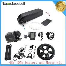 NO taxe Bafang BBS02 48V 750W Ebike Motor with C965 LCD 8FUN mid drive kit+ electric bicycle battery 48v 10ah lithium battery