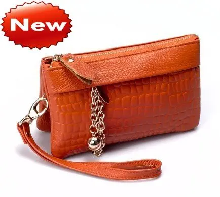 Us 71 0 10 Colors Hot Ing Women S Genuine Leather Clutch Bag Wrist Coin Mobile With 4 Zipper Pockets Jj0385 In Evening Bags 10 Colors Hot Ing Women S Genuine Leather Clutch Bag Wrist Coin Mobile