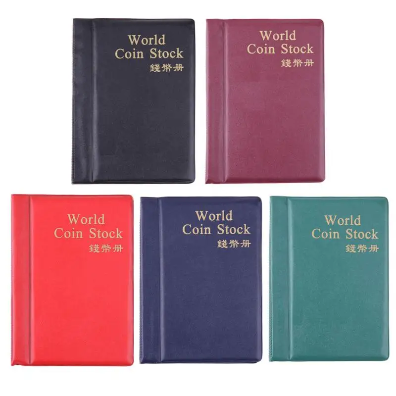 

PVC Coin Album Holders 10 Pages 120 Pockets Coin Collection Storage Book 28mm Dia. Money Penny Pockets Album Book Collecting