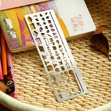 K36 1X полые Нержавеющая сталь Рисунок трафарет для граффити линейка исследование канцелярский школьный офисный питания