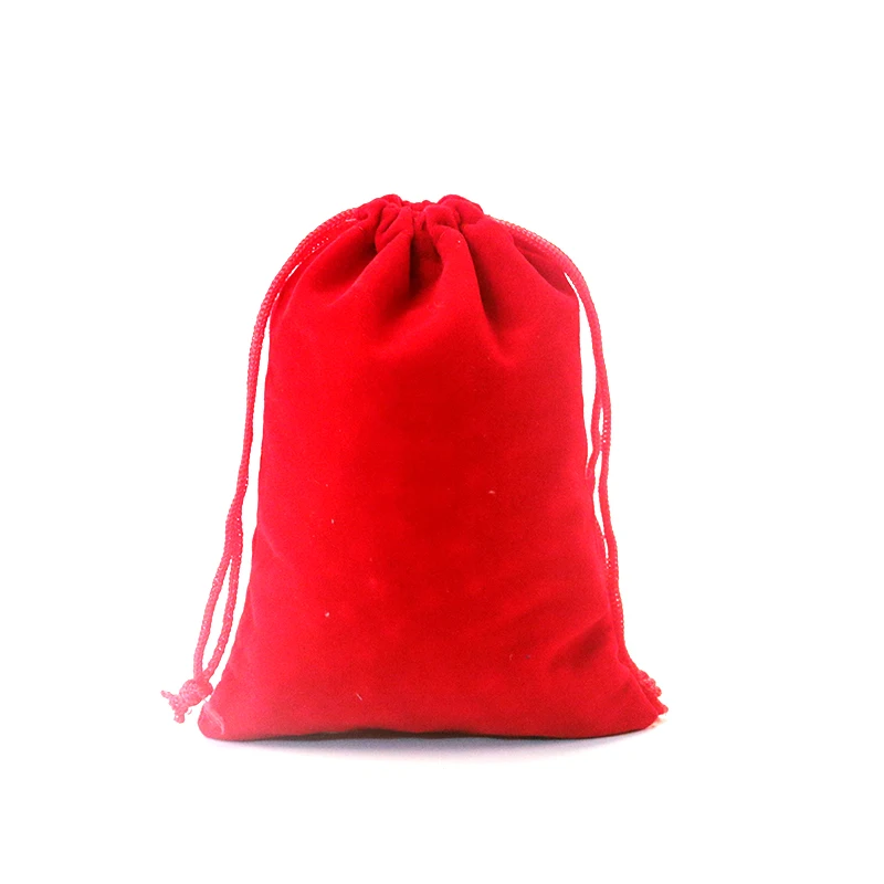 Wholesale 20pcs/lot Red Velvet Bags 10x12cm Small Jewelry Charms Gifts