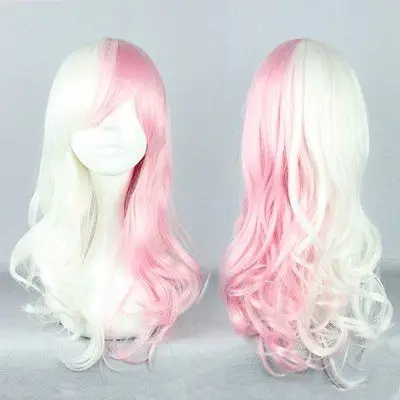 Fashion Womens Lolita Wavy Long Wigs Cosplay Party Full Hair Wig cosplays heat resistant (B) |
