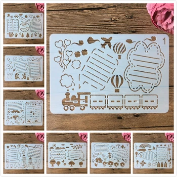 

8Pcs New A4 29cm Children Innocence Craft DIY Layering Stencils Painting Scrapbook Coloring Embossing Album Decorative Template