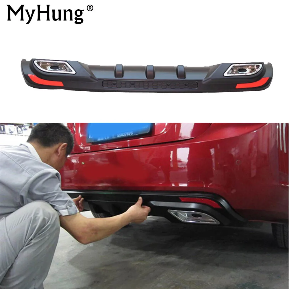 Автомобильные аксессуары Задний бампер протектор двойной диффузор спойлер