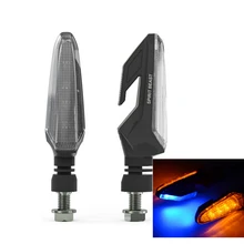 Motorcycle modified Turn signals waterproof turn lights LED direction lamp decorative motocross lights Blue Daytime lamp 2 pcs motorcycle modified turn signals waterproof turn lights led direction lamp decorative signal lights daytime lamp free ship