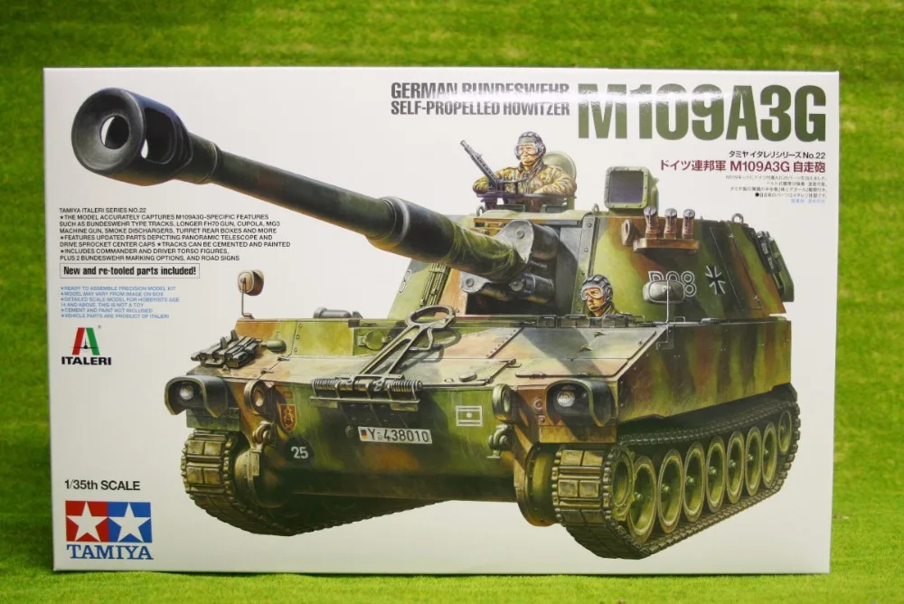 Tamiya 37022 1/35 Немецкий M109A3G бундесвэйр самоходный гаубиватель Военная сборка AFV