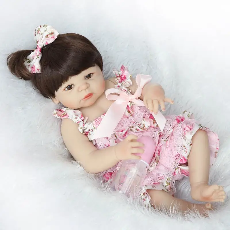 NPK 55 см полное тело силиконовые reborn Baby Doll девочка Newbron реалистичные Baby-Reborn Принцесса Кукла День рождения Рождественский подарок для девочки