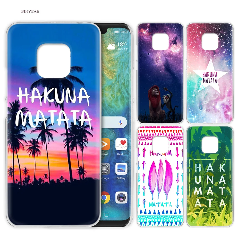 

Plastic Case for Huawei P20 Mate 20 P10 10 P9 P8 P30 Lite 2017 Pro P Smart Plus 2019 Smart+ Phone Cover Hakuna Matata Lion King
