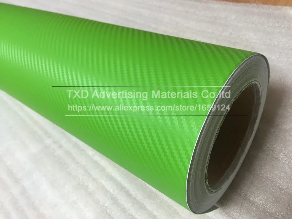 30x127 см (12 &quotX50&quot) зеленая 3D пленка из углеродного волокна виниловая наклейка
