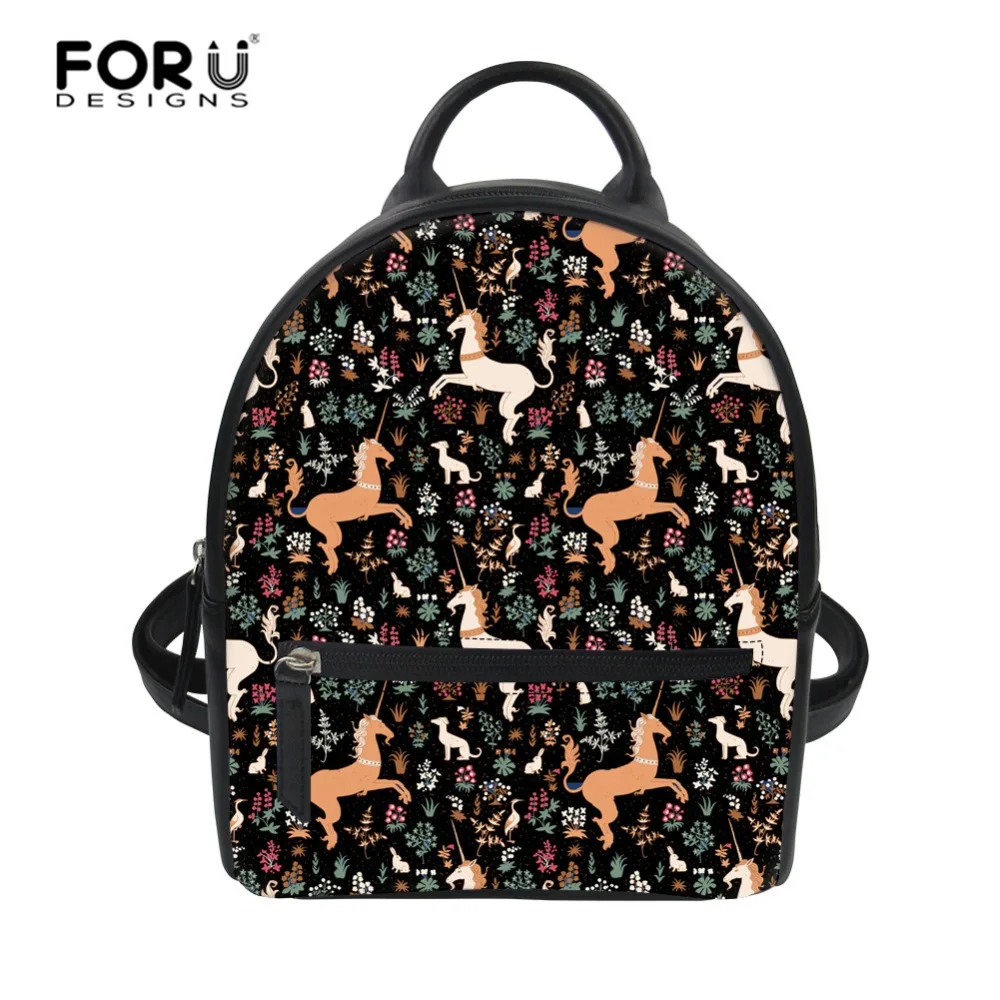 

FORUDESIGNS Unicorn Cute Backpack For Teenagers Children Mini Back Pack Kawaii Girls Kids Small Backpacks Feminine Packbags