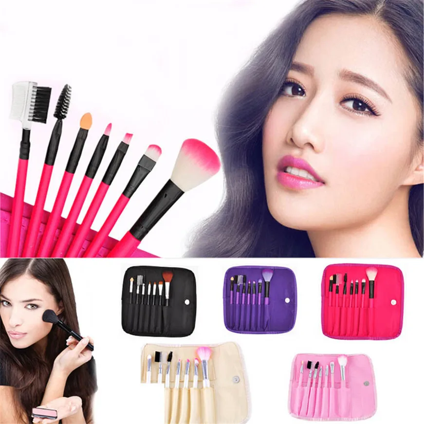2017 7X Professional Makeup Pro Kits Brushes Solid Cosmetics Brush Tool
