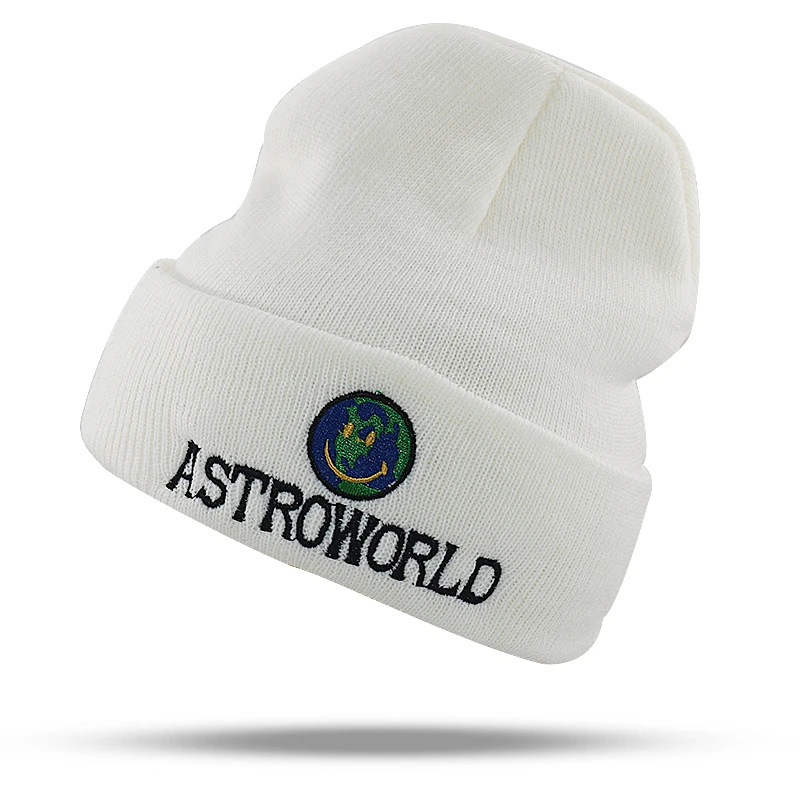 

Autumn Winter Fashion knitted beanie cap hat 100% cotton soft embroidery beanies men women outdoor sports hats wholesale