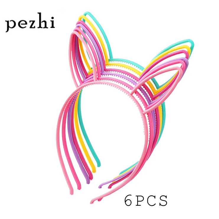 

6PCS Rabbit Headband boy girl's Hair Hoop Supplies for Party AccessoriesHeadwear(Multi color)