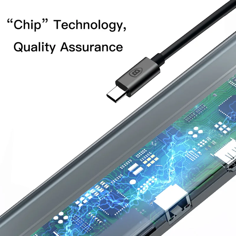 Baseus USB C концентратор type C к HDMI VGA RJ45 несколько портов USB 3,0 USB3.0 type-C разветвитель для Macbook Pro Air USB-C концентратор адаптер питания