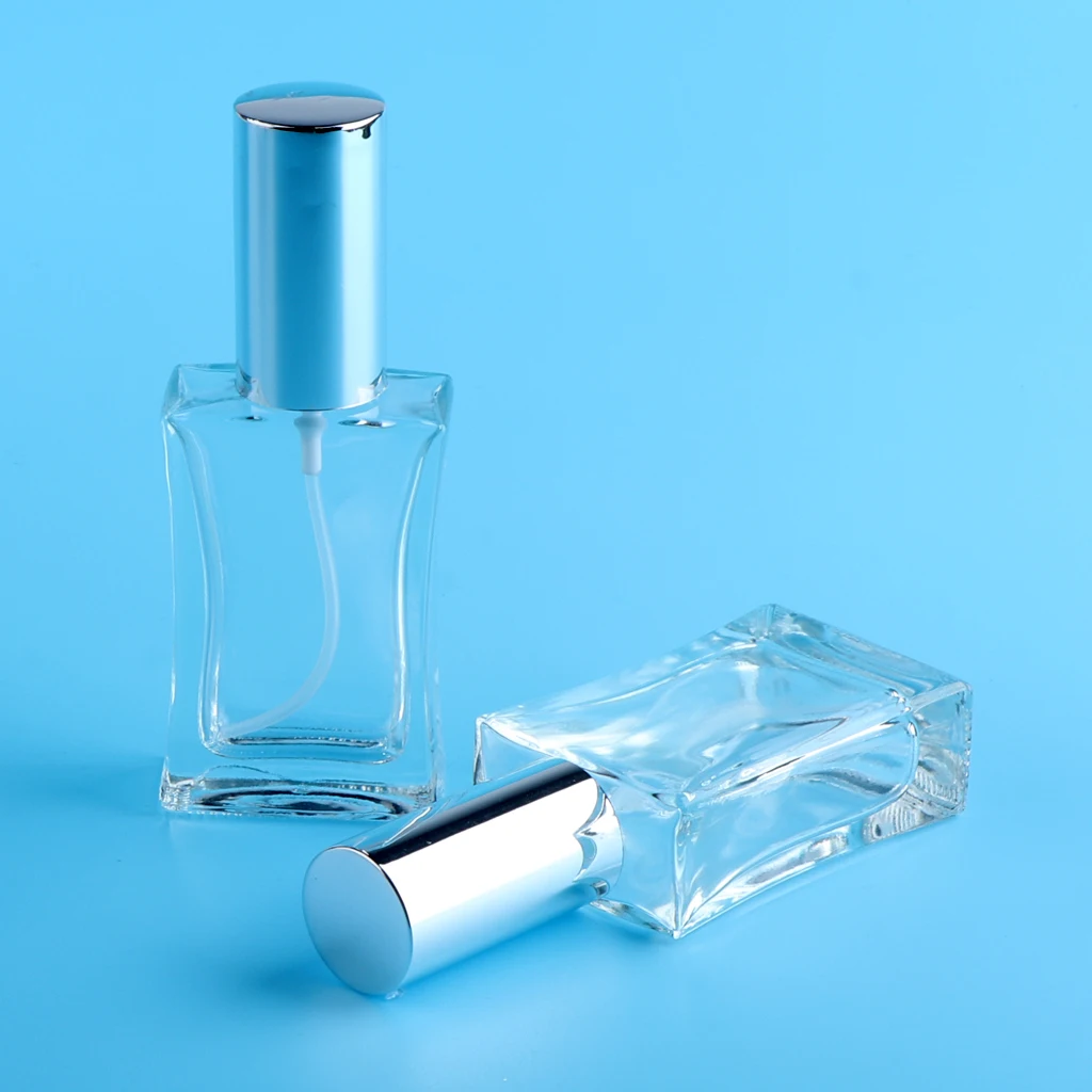 2Pcs Refillable Portable Frosted Glass Perfume Fragrance Bottle Aftershave Sprayer 50ml Highly Polished & Beautiful
