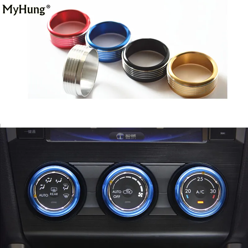 

3Pcs For Subaru Xv Forester 2013 2014 2015 Car Styling Ac Knob Cover Air Conditioning Knob Heat Control Switch Knob Button