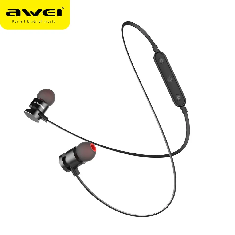 AWEI T11 Bluetooth наушники беспроводные наушники с микрофоном для телефона Бас Звук гарнитура с магнитным наушником наушники Auriculares