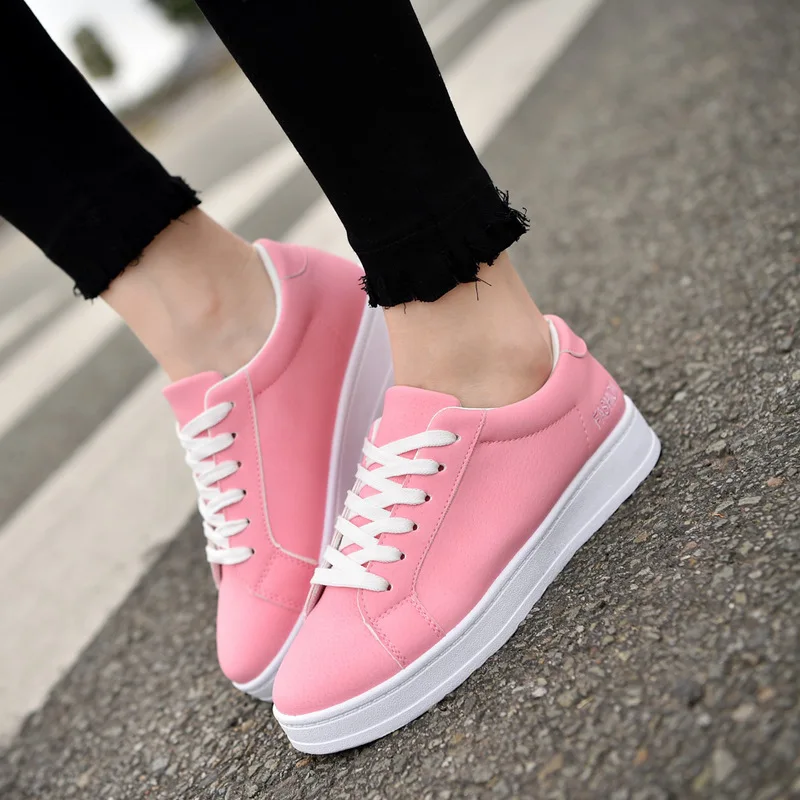 

2019 Fashion Sneakers Ladies Lace-up Casual Shoes Walking Shoes Platform Women Shoes