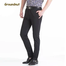 Новые весенние и летние эластичные обтягивающие трикотажные брюки для мужчин для улицы размера плюс мужские длинные брюки повседневная мужская одежда