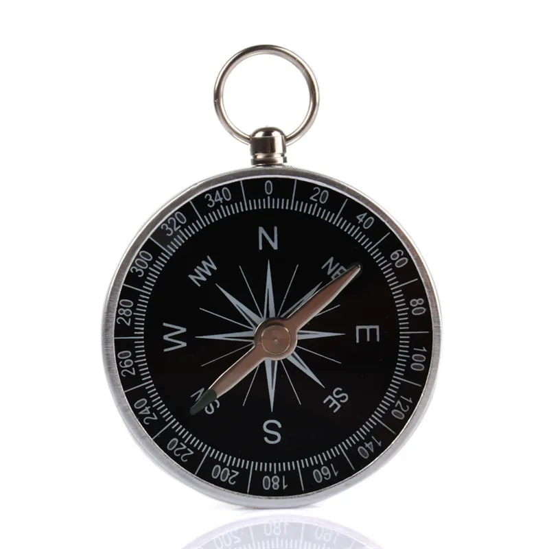 

Pocket Mini Hiking Camping Lightweight Aluminum Outdoor Emergency Compass Navigation Wild Tool Black brujula chaveiro Compass